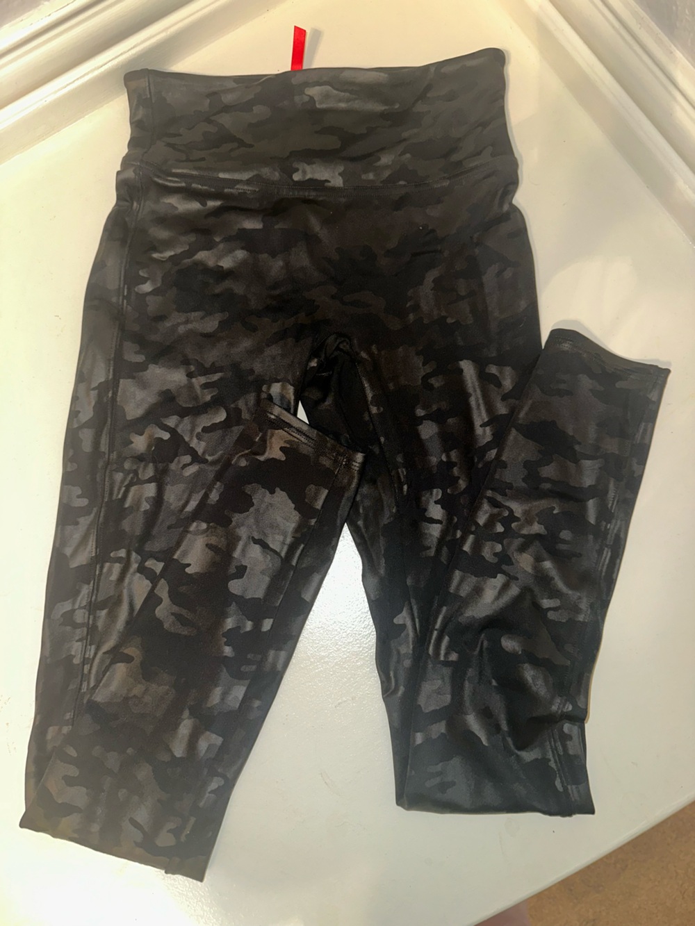 SPANX Black High-Waist Performance Leggings camo